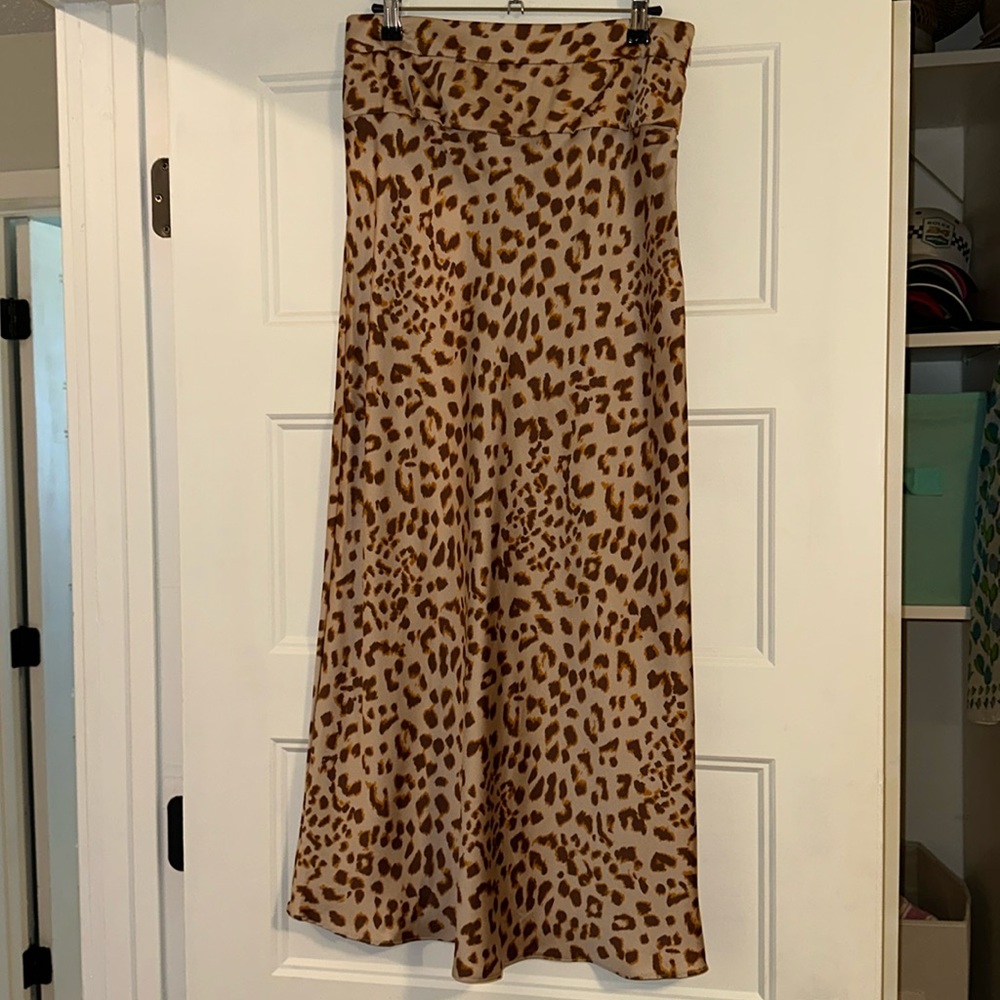 Silk maxi skirt